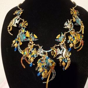 Lunch at the Ritz TROPICAL Fish Net Necklace